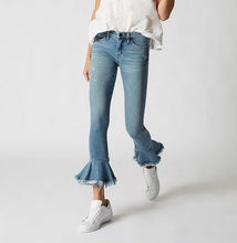 Load image into Gallery viewer, Jeans with Flared Frill Hem

