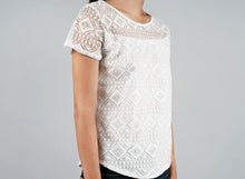 Load image into Gallery viewer, White Lace Layered Tee
