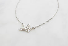Load image into Gallery viewer, Silver Origami Necklace
