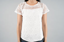 Load image into Gallery viewer, White Lace Layered Tee
